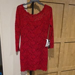 (J1) Jump Elegant Red Lace Dress Juniors XL